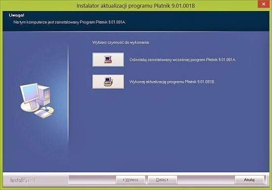 aktualizacja platnika to 550