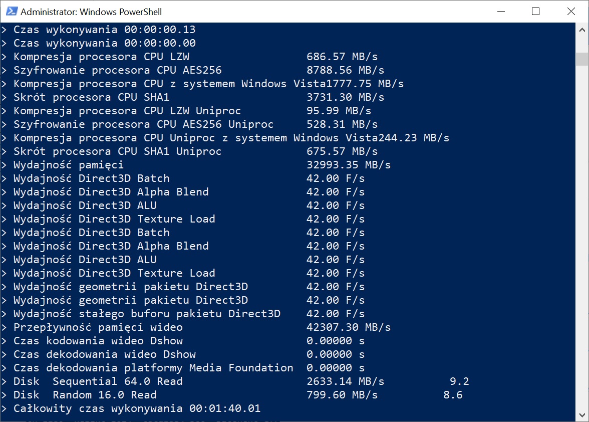 winsat formalrestart clean