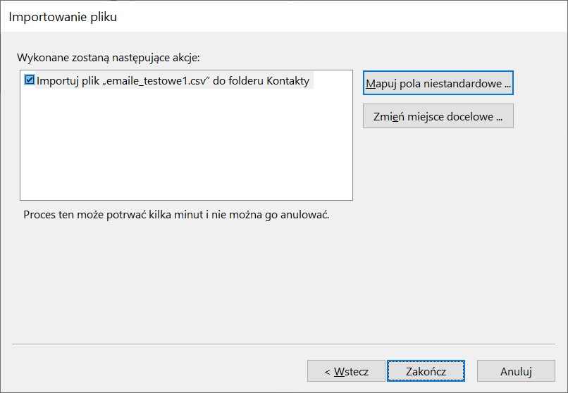 mapuj pola niestandardowe