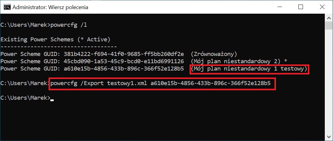 pwercfg eksport2
